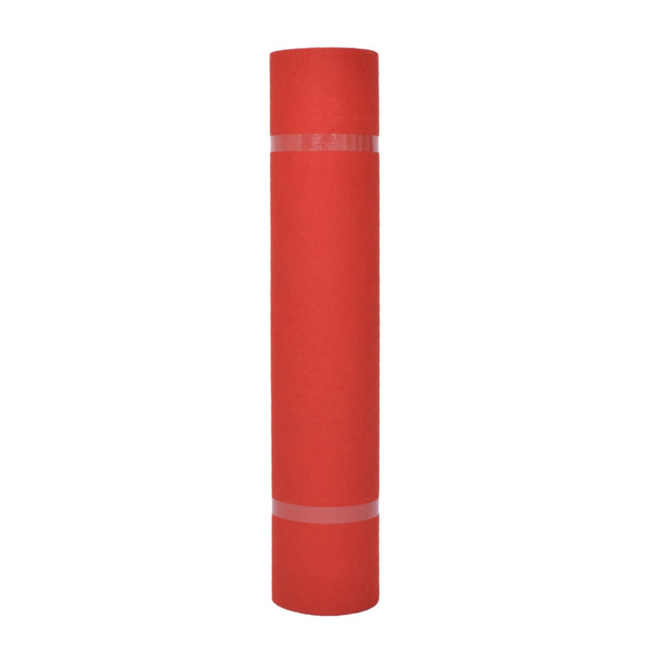 vidaXL Tapijt Effen Rood 1 x 24 m Stof vidaXL Tapijt Effen Rood 1 x 24 m Stof afbeelding 1