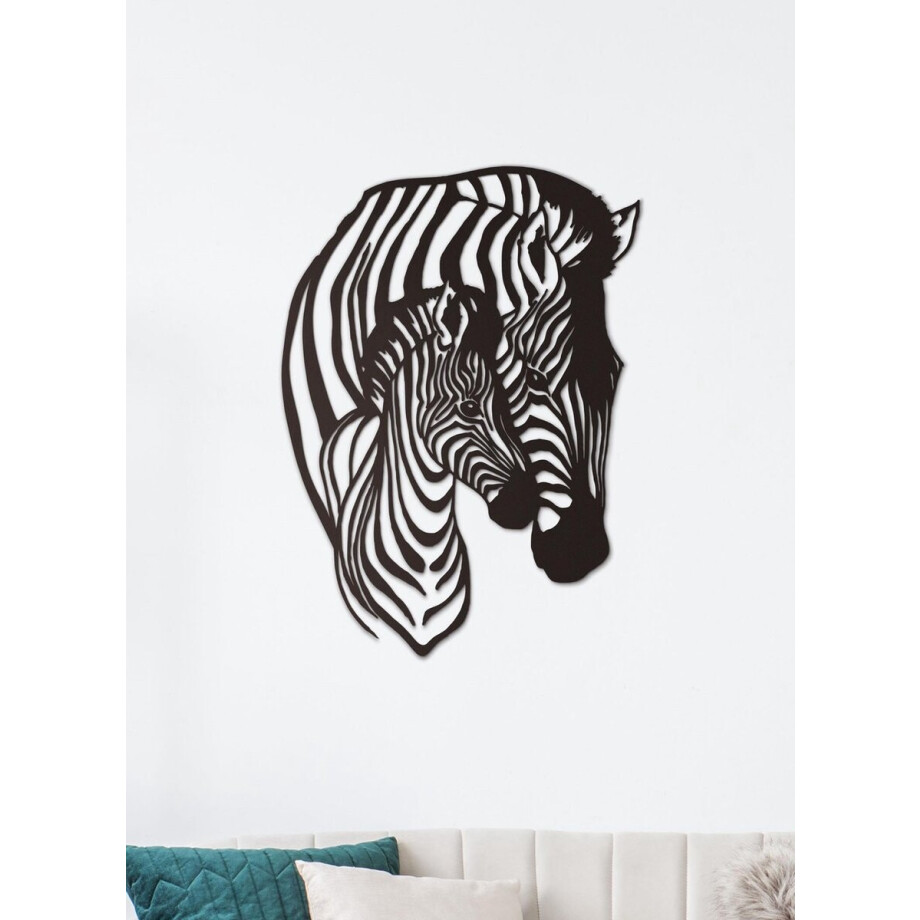 Wanddecoratie dieren | Zebra - M (29x40cm) afbeelding 1