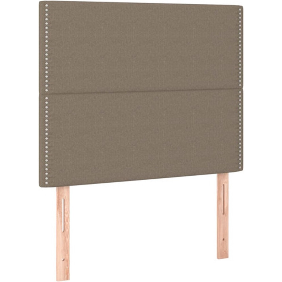 vidaXL - Hoofdbord - taupe - 90x5x118/128 - cm - Stof vidaXL - Hoofdbord - taupe - 90x5x118/128 - cm - Stof afbeelding 1