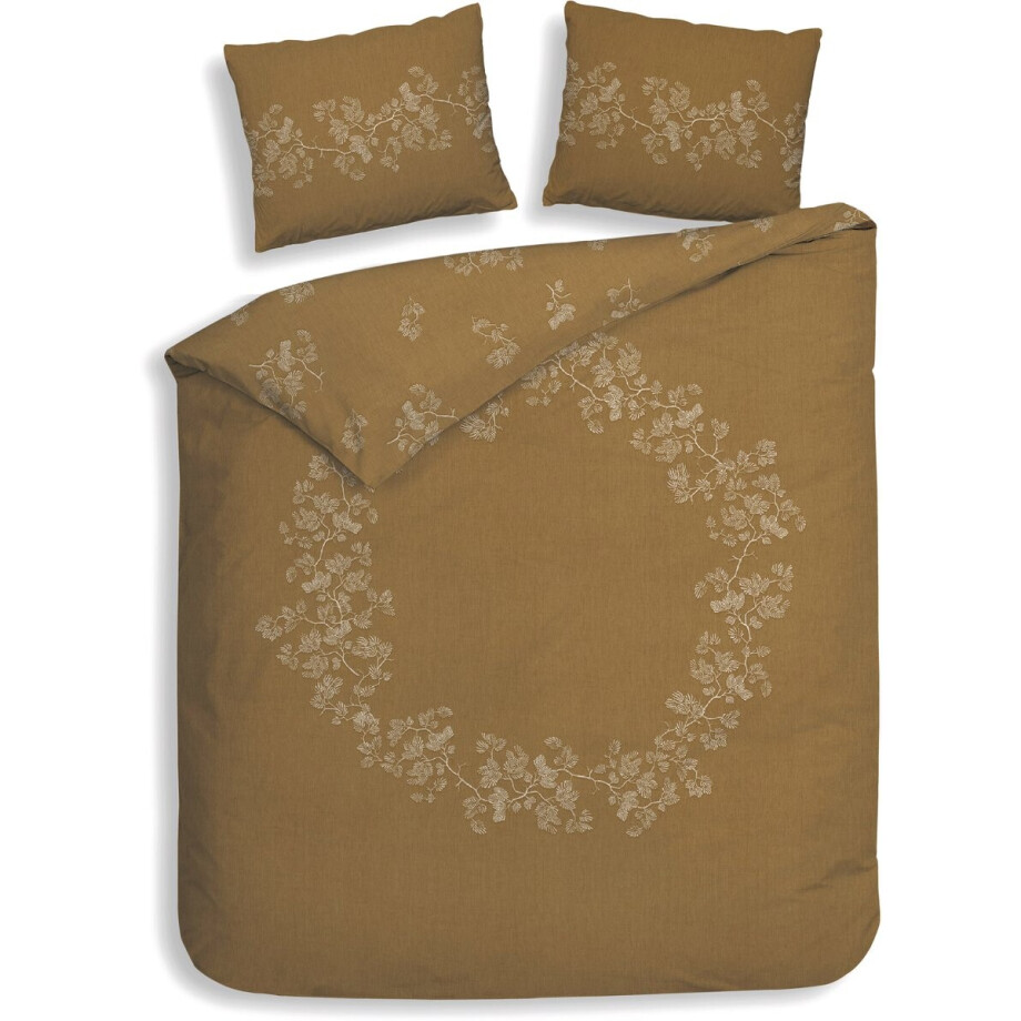 Heckettlane Dekbedovertrek Haruto - Bedlinnen met Takken print - 240x200-220 cm - Lits-Jumeaux - Geel - Dekbedovertrek van 100% Katoen-Twill Heckettlane Dekbedovertrek Haruto - Bedlinnen met Takken print - 240x200-220 cm - Lits-Jumeaux - Geel - Dekbedovertrek van 100% Katoen-Twill afbeelding 1