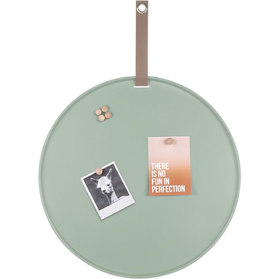 Present Time Memo bord Perky - IJzer Grijs/Groen - 50cm - Scandinavisch afbeelding 1
