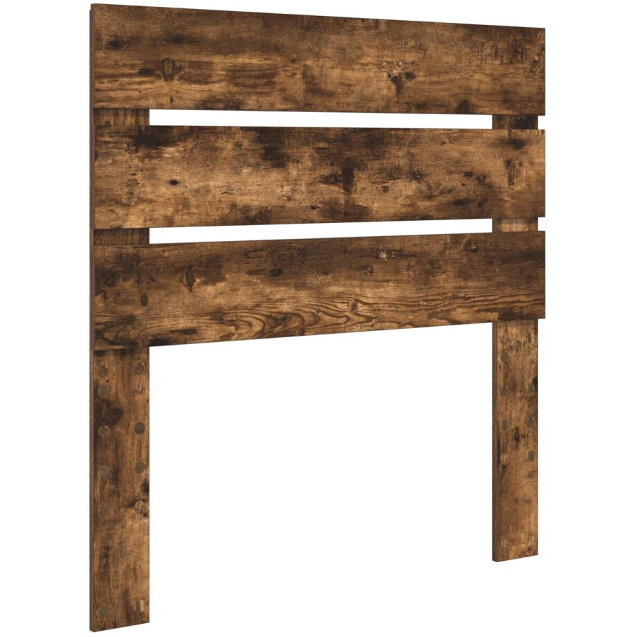 vidaXL - Hoofdbord - Rook - Eiken - Bewerkt - hout afbeelding 1