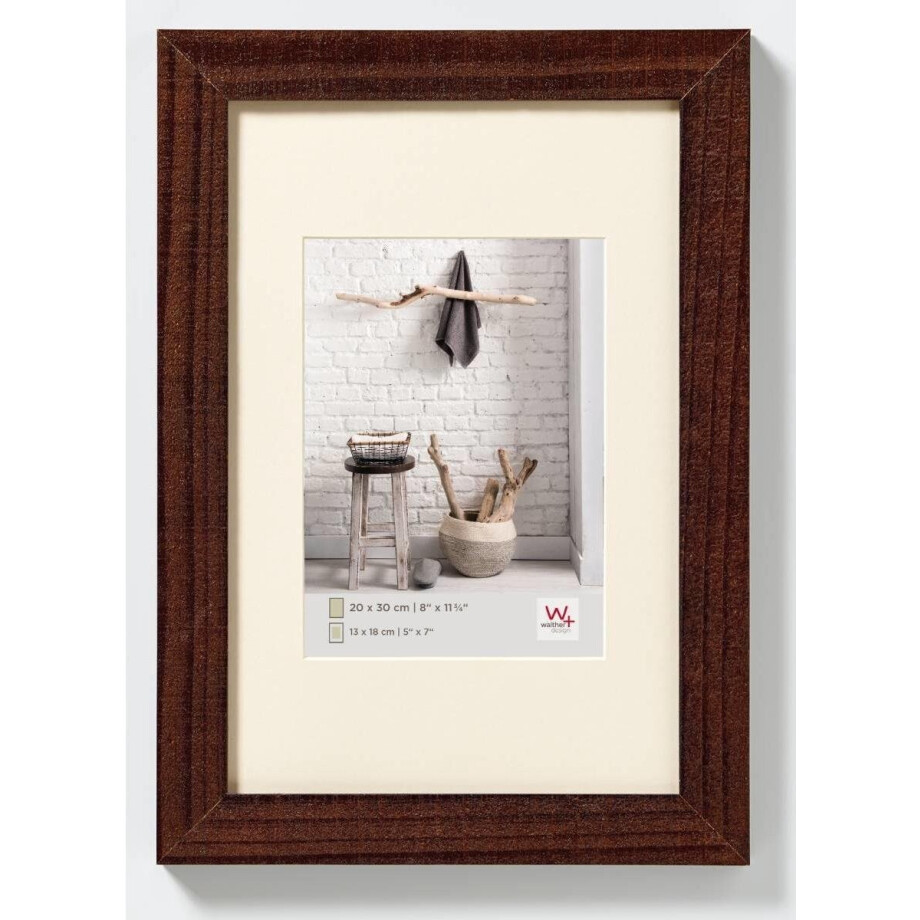 Walther Home - Houten lijst - Fotoformaat 13x18 cm - Walnoot Walther Home - Houten lijst - Fotoformaat 13x18 cm - Walnoot afbeelding 1