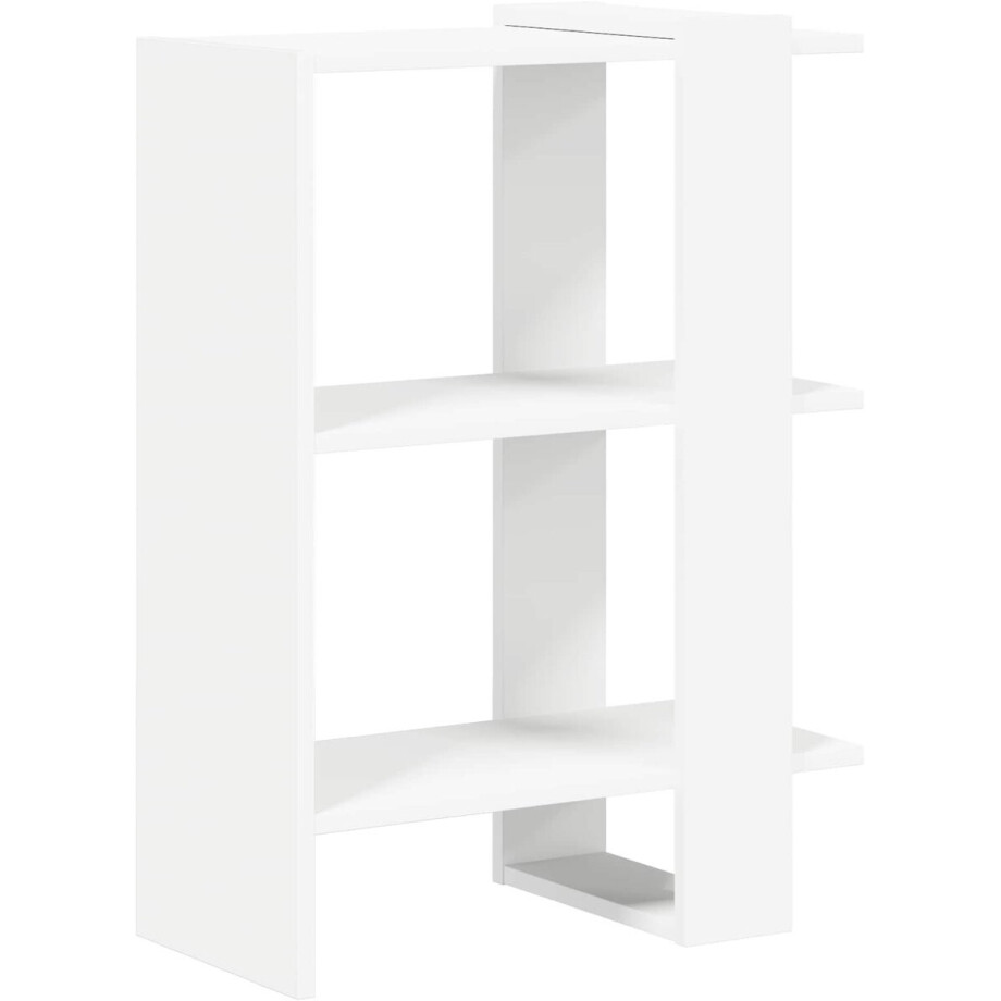 vidaXL - Boekenplank - 2-laags - 52 - x - 25 - x - 71,5 - cm - Bewerkt - hout - Wit vidaXL - Boekenplank - 2-laags - 52 - x - 25 - x - 71,5 - cm - Bewerkt - hout - Wit afbeelding 1