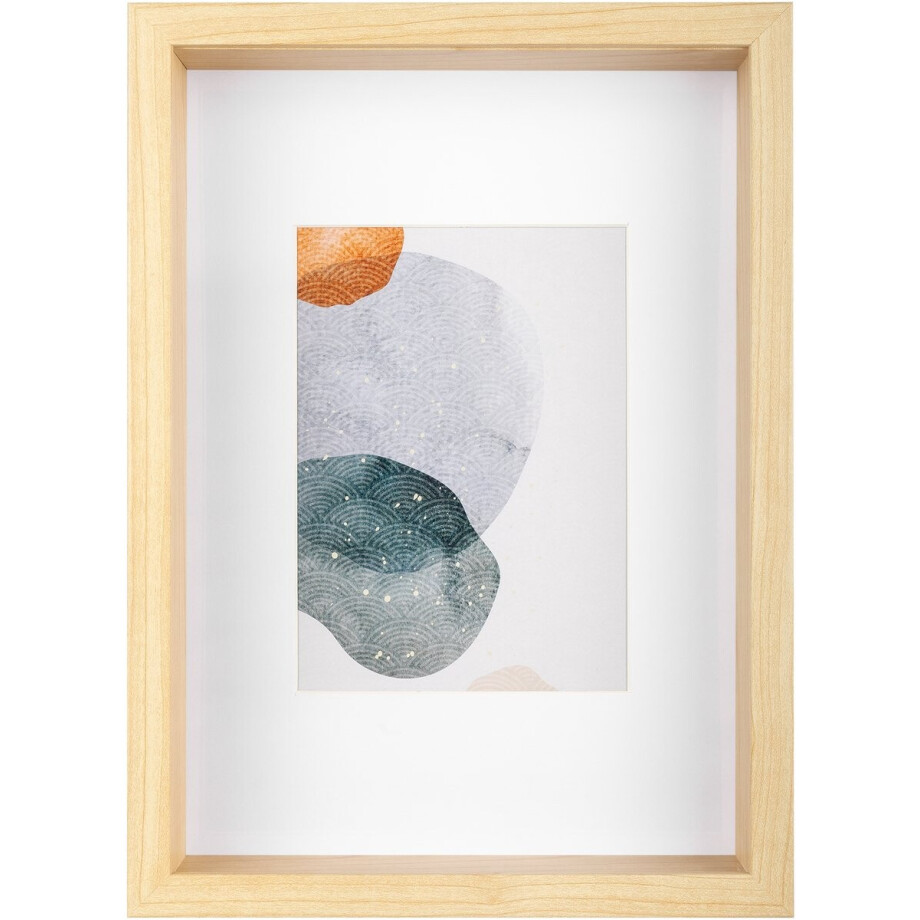 Walther Shape - 3D FSC Houten lijst - Fotoformaat 21x29,7cm - Kunstglas - Berken afbeelding 1