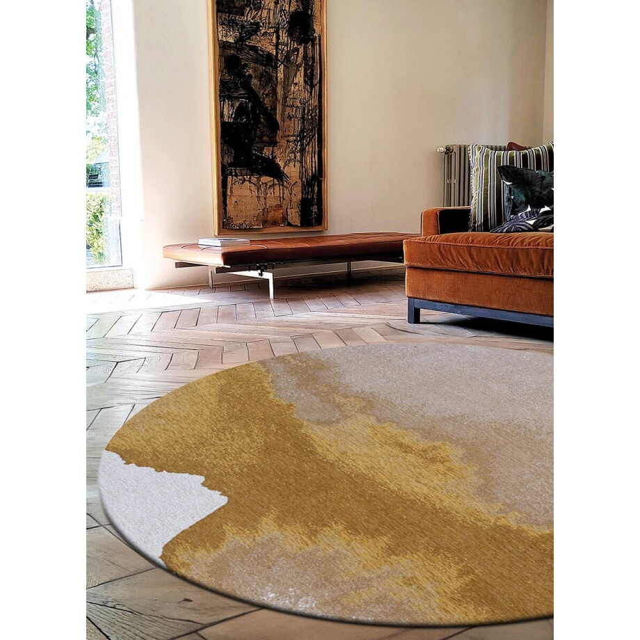 Wasbaar Binnen & Buiten Vloerkleed - 290 x 290 cm - Louis De Poortere Lagoon Sunset - Laagpolig Tapijt - Gerecycled PET - Made in Belgium - Circulair afbeelding 1