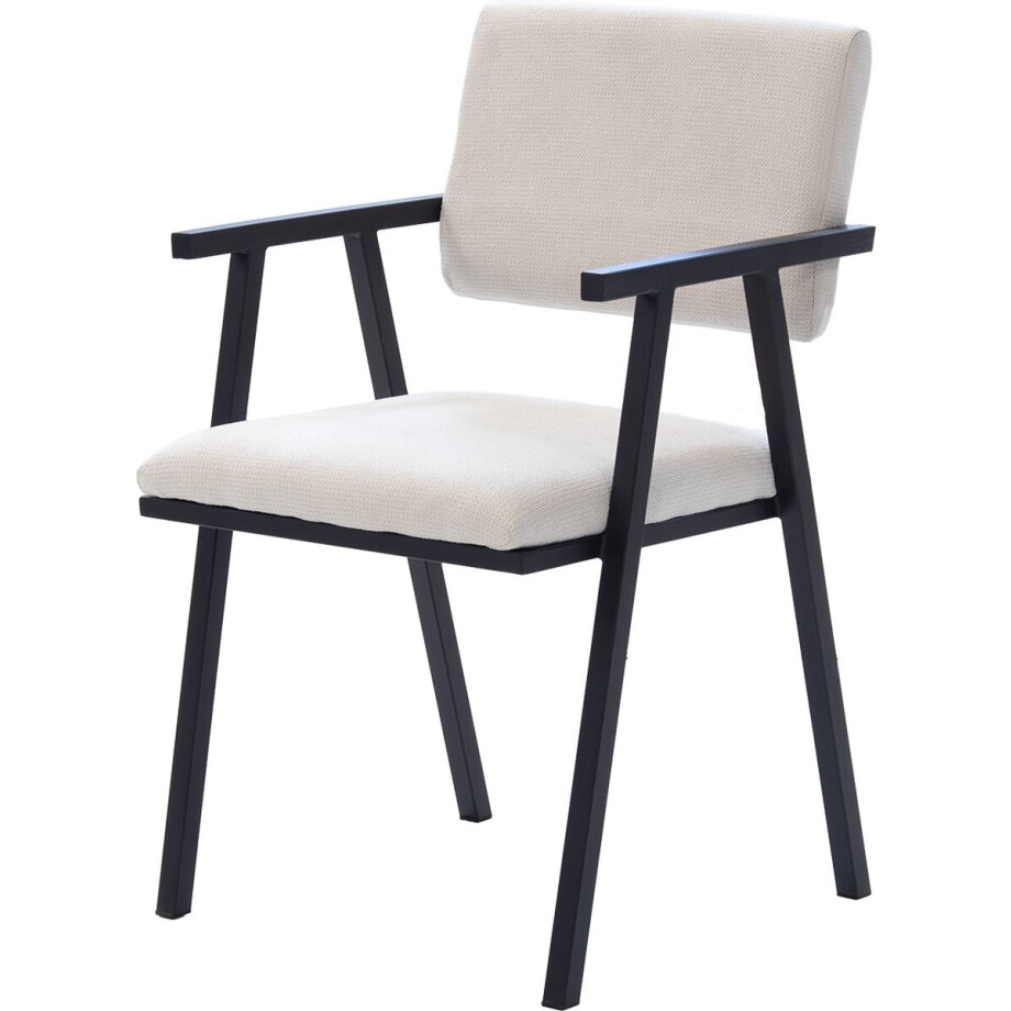 Giga Meubel Eetkamerstoel Linn - Beige Stof - Zitbreedte 48cm - Set van 2 Giga Meubel Eetkamerstoel Linn - Beige Stof - Zitbreedte 48cm - Set van 2 afbeelding 1