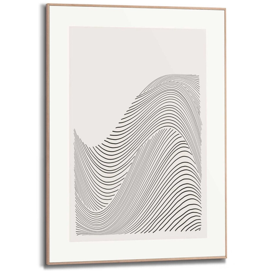 Schilderij Wave Stripes - 70x50cm - Hout - REINDERS Schilderij Wave Stripes - 70x50cm - Hout - REINDERS afbeelding 1