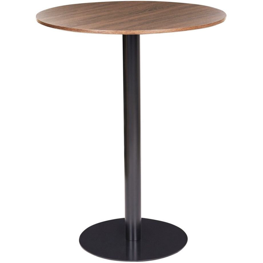 MORELLA - Statafel - Donkerbruin/Zwart - 80 cm - MDF afbeelding 1