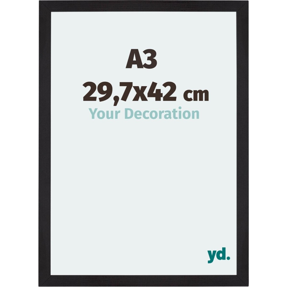 Your Decoration - Fotolijst A3 29,7x42 cm - MDF - Zwart Houtnerf - Mura afbeelding 1