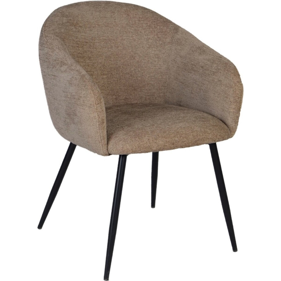 Giga Meubel Eetkamerstoel Meau - Metaal - Taupe - Set van 2 Giga Meubel Eetkamerstoel Meau - Metaal - Taupe - Set van 2 afbeelding 1