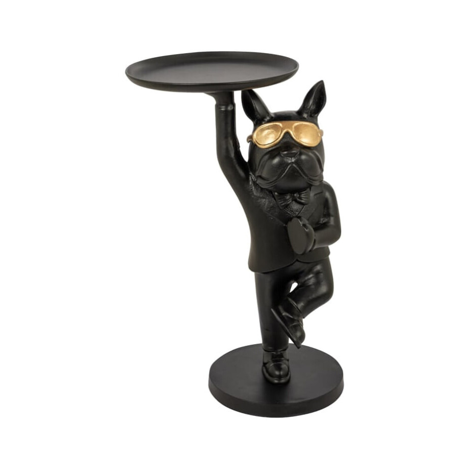 Richmond Bijzettafel 'Bullie' 65cm, kleur Zwart/Goud afbeelding 