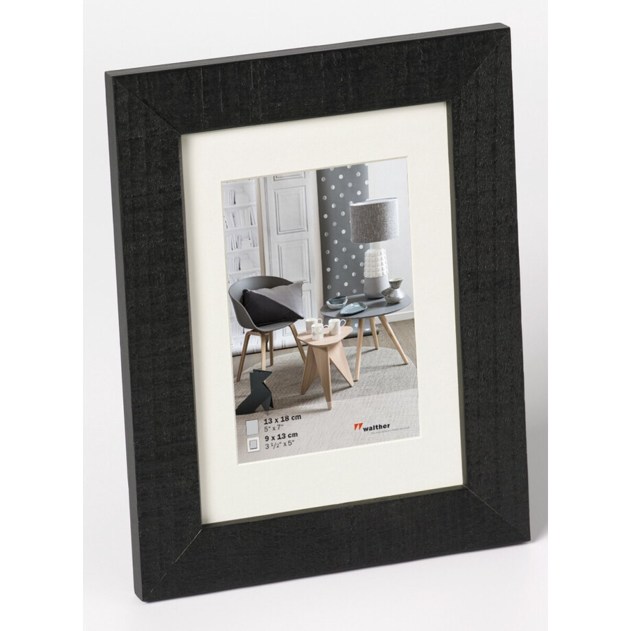 Walther Home - Houten lijst - Fotoformaat 13x18 cm - Zwart Walther Home - Houten lijst - Fotoformaat 13x18 cm - Zwart afbeelding 1