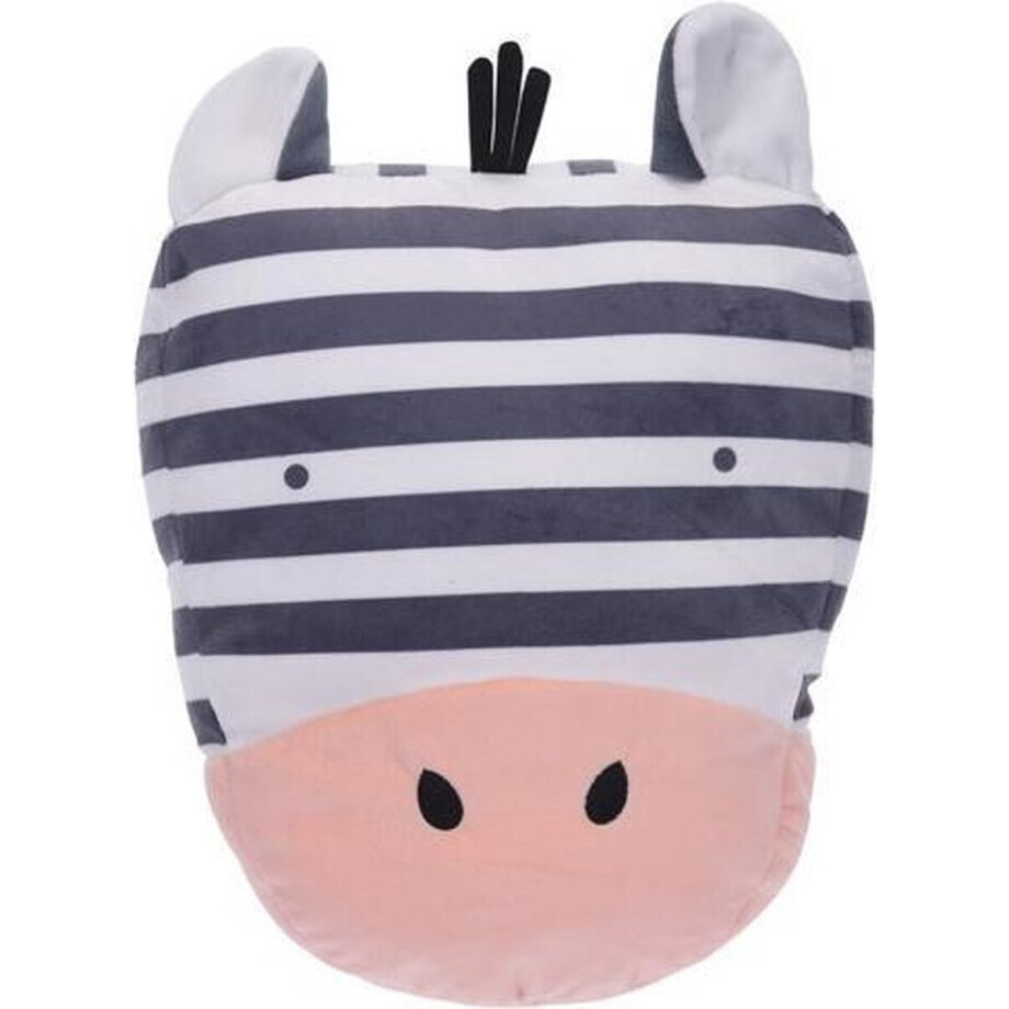 Tender Toys Knuffelkussen Zebra 39 X25 Cm Wit/zwart/roze afbeelding 1