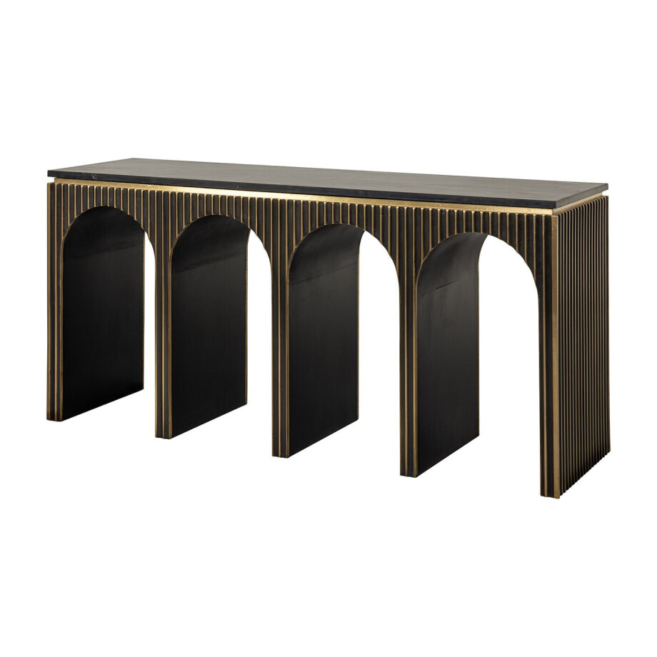 Richmond Sidetable 'Les Arcs' Marmer en brass, 160cm afbeelding 1