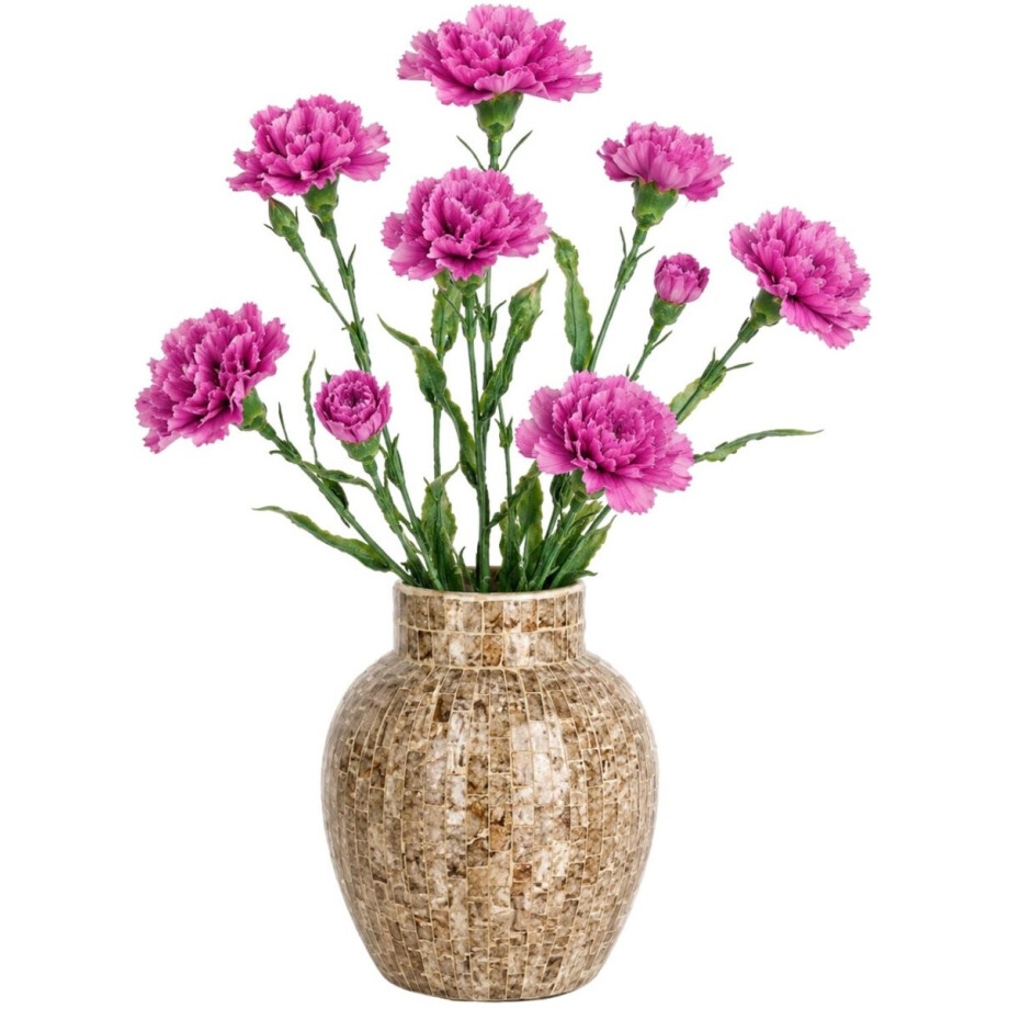 Mica Decorations Kunstbloem Anjer Floristic - 6x - H71 cm - roze - kunststof - stelen kunstbloemen - boeket - rozen bloemetjes Mica Decorations Kunstbloem Anjer Floristic - 6x - H71 cm - roze - kunststof - stelen kunstbloemen - boeket - rozen bloemetjes afbeelding 1