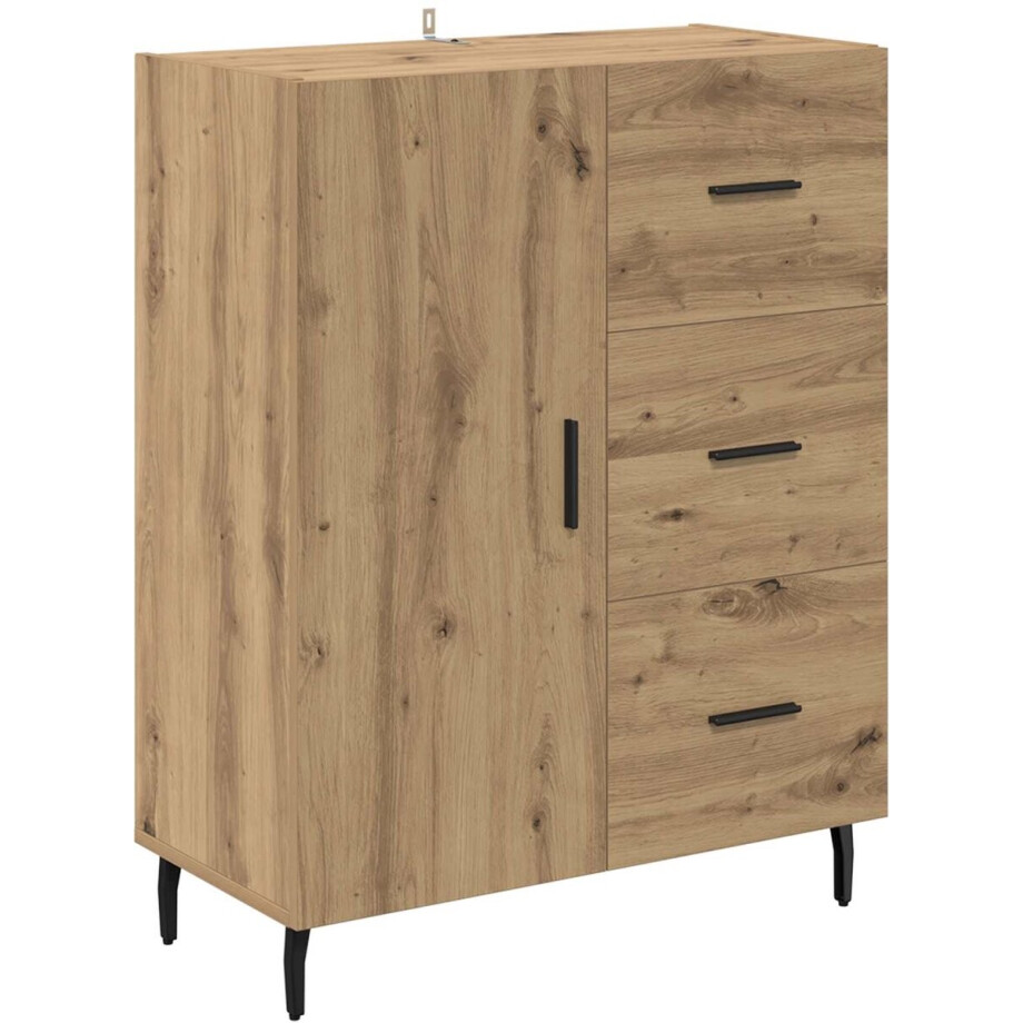 vidaXL - Dressoir - Artisan - Eiken - 69,5 - x - 34 - x - 90 - cm vidaXL - Dressoir - Artisan - Eiken - 69,5 - x - 34 - x - 90 - cm afbeelding 1