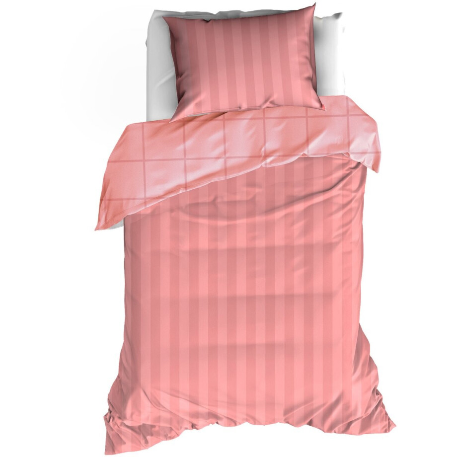 De Witte Lietaer Dekbedovertrek Zygo Blush - 140 x 200/220 + 60 x 70 cm - Katoen Satijn De Witte Lietaer Dekbedovertrek Zygo Blush - 140 x 200/220 + 60 x 70 cm - Katoen Satijn afbeelding 1