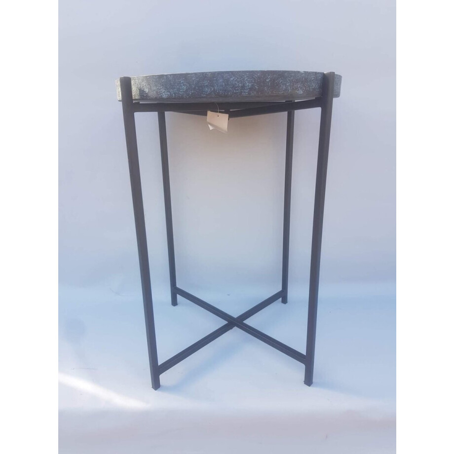 MIca Decorations Metalen ronde side table blauw MIca Decorations Metalen ronde side table blauw afbeelding 1