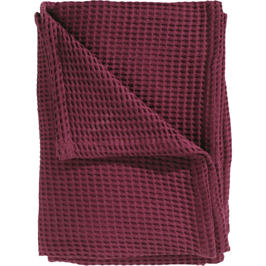 Heckettlane Bed Sprei Wafel - Bedsprei 2 persoons - Wafeldeken - 240x260 cm - Rood afbeelding 1