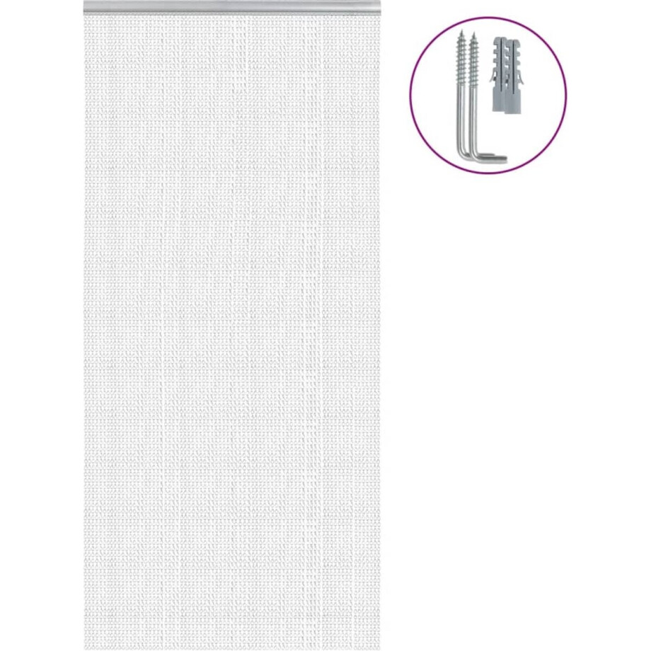 vidaXL - Vliegengordijn - kettingen - 100x200 - cm - aluminium afbeelding 1