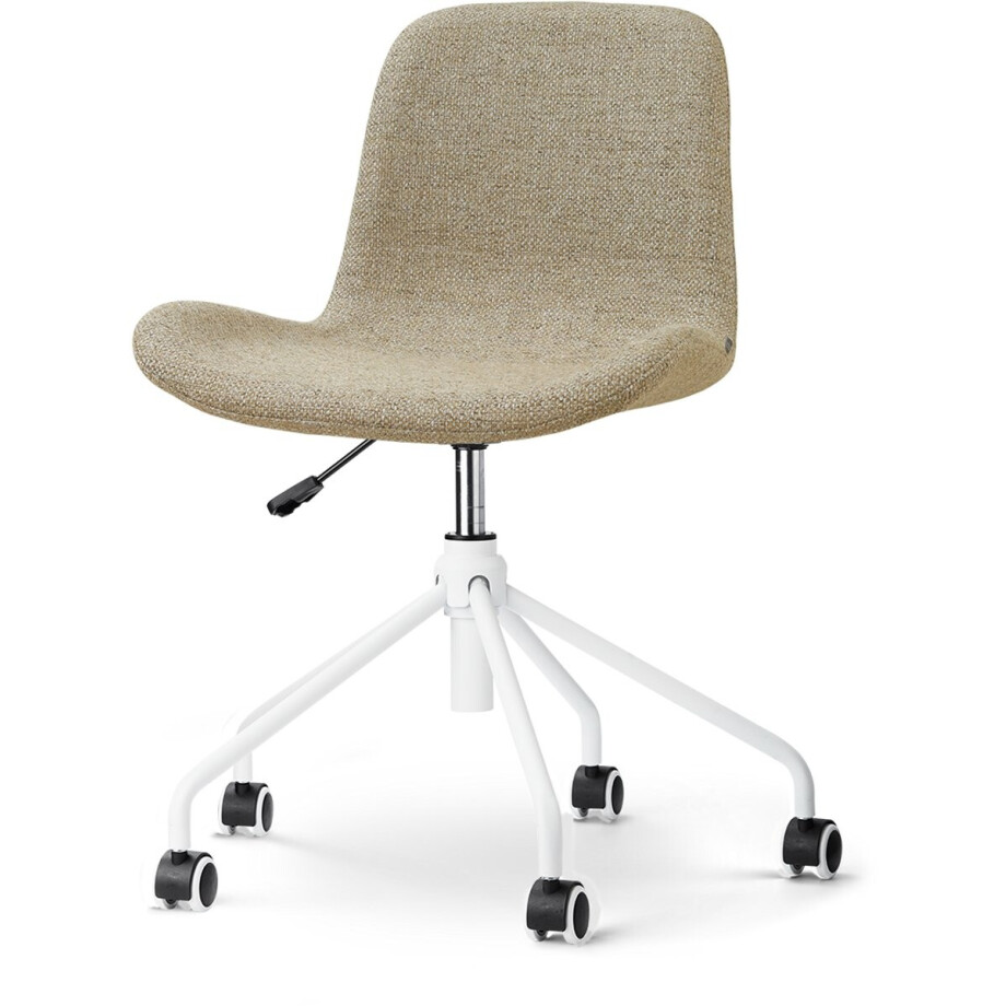Nolon Nout-Fé bureaustoel taupe melange - wit onderstel afbeelding 1