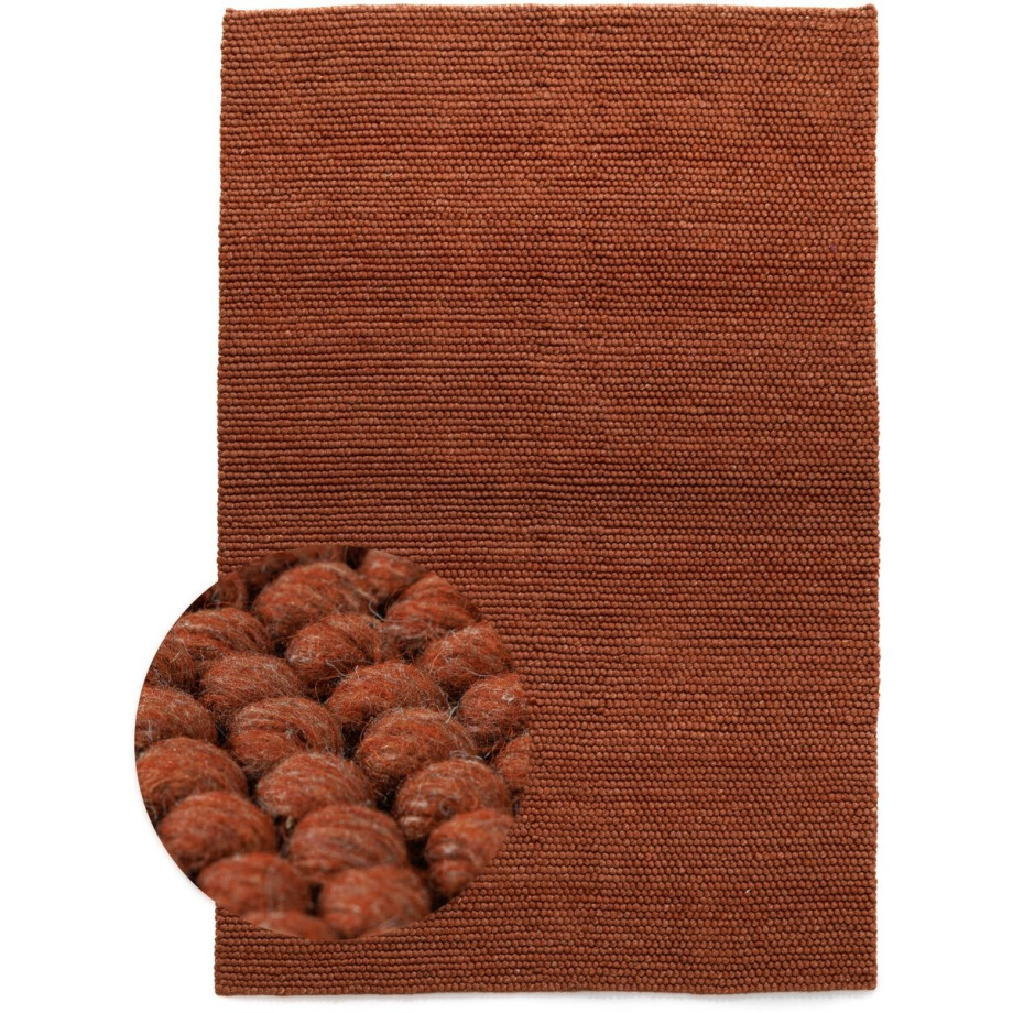 Wollen vloerkleed - Fjell terracotta 240x340 cm afbeelding 1