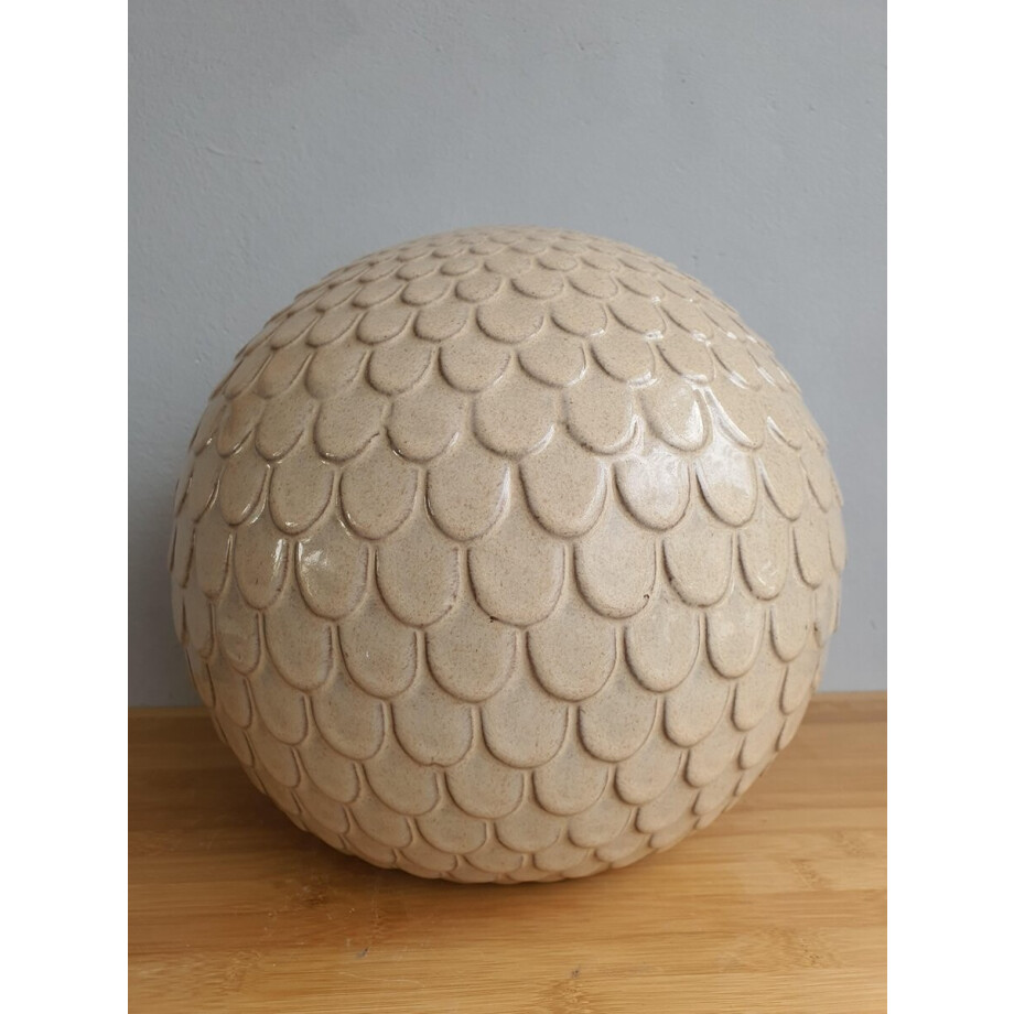 Mica Decorations Decoratief beeld Bal creme kleur H27,5 x D31cm afbeelding 1