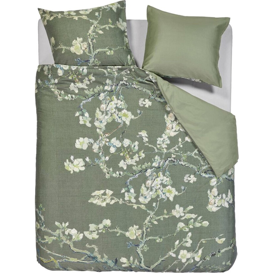 Beddinghouse x Van Gogh Museum Blossoming dekbedovertrek - Lits-Jumeaux XL - 260x200/220 - Groen afbeelding 1