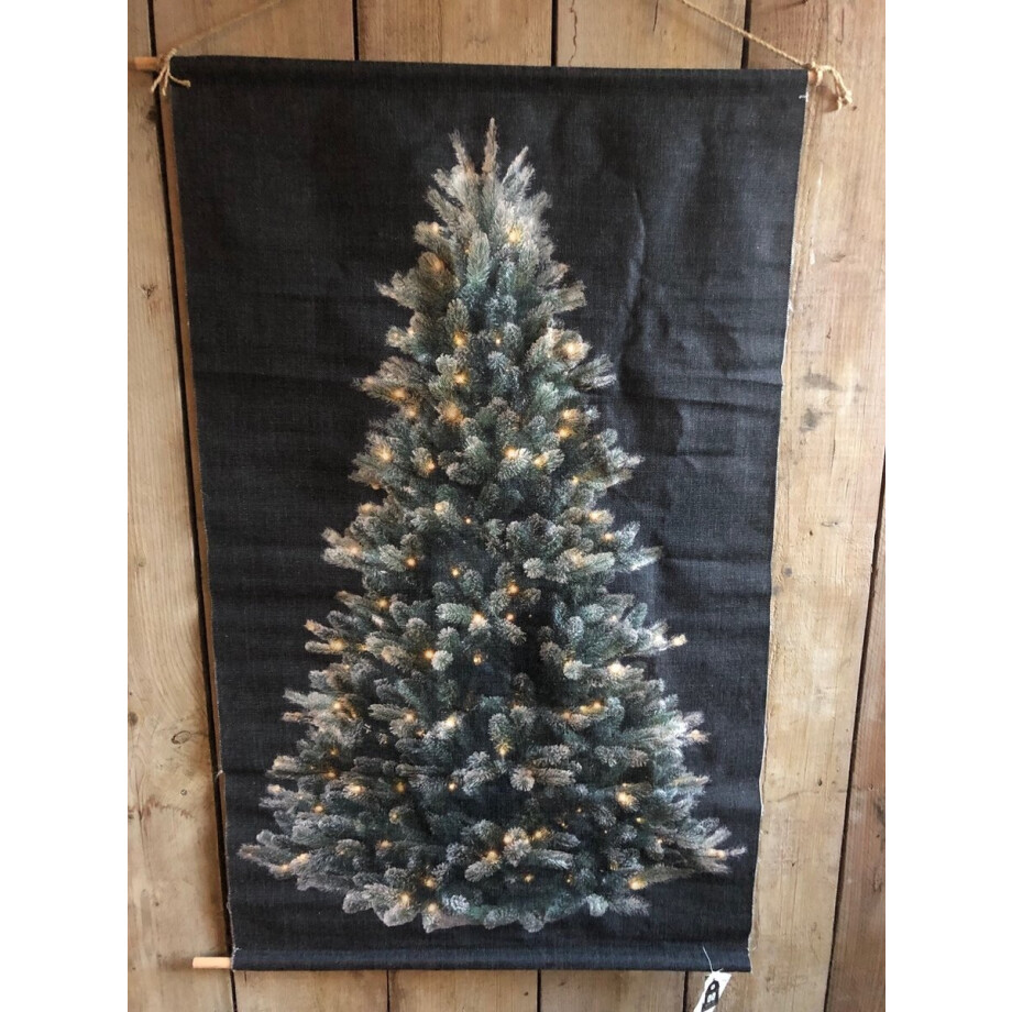 Wanddoek kerstboom led verlichting maat m 66 x 107 cm Wanddoek wandkleed | 121315 | Home Sweet Home afbeelding 1
