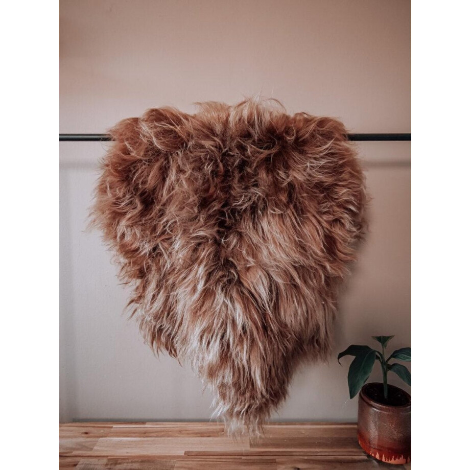 IJslandse Schapenvacht XL (115cm) - Donker Bruin - IJslands - Echt Wol IJslandse Schapenvacht XL (115cm) - Donker Bruin - IJslands - Echt Wol afbeelding 1