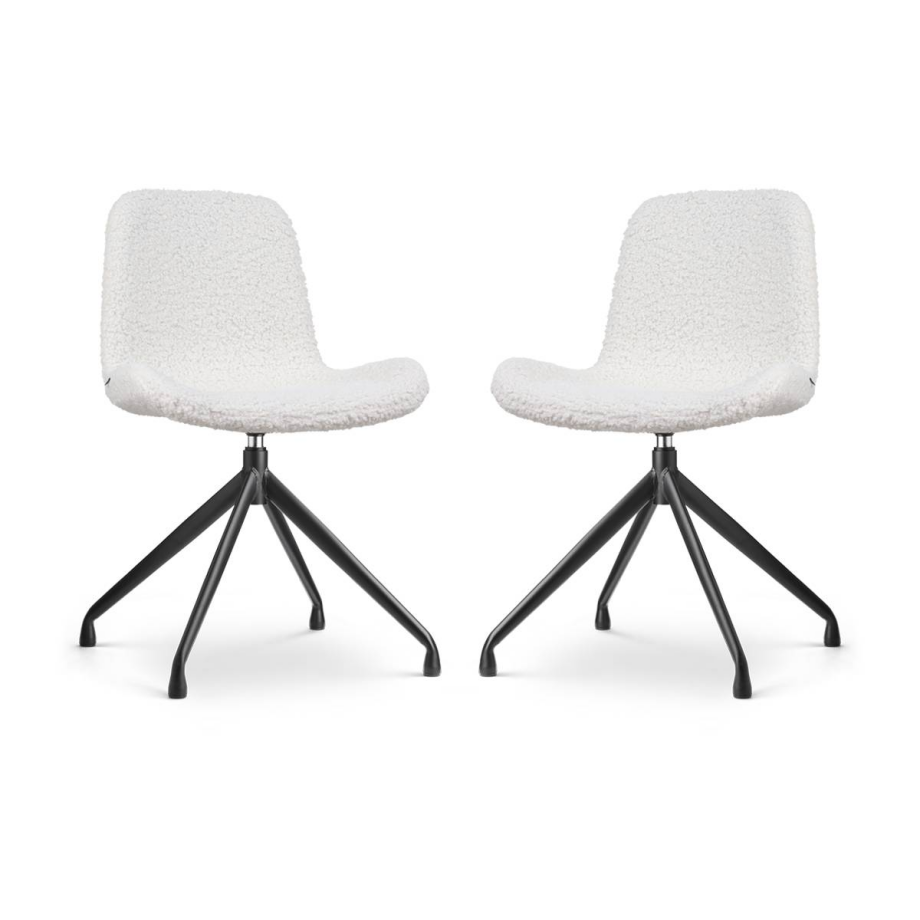 Set van 2 eetkamerstoelen Nola-Fé draaibaar teddy | Nolon Set van 2 eetkamerstoelen Nola-Fé draaibaar teddy | Nolon afbeelding 1