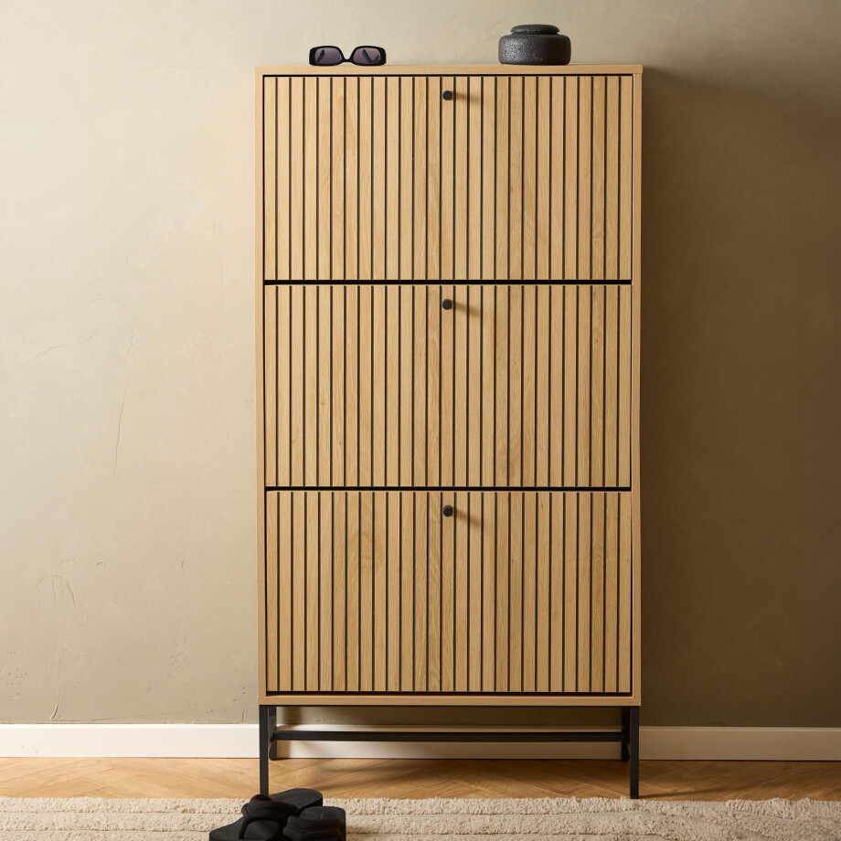 Bendt Schoenenkast 'Davon' Eikenlook, 140 x 72cm afbeelding 1
