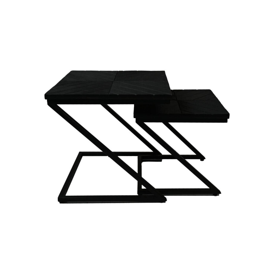 Set van 2 vierkante bijzettafels Edge | HSM Collection afbeelding 1