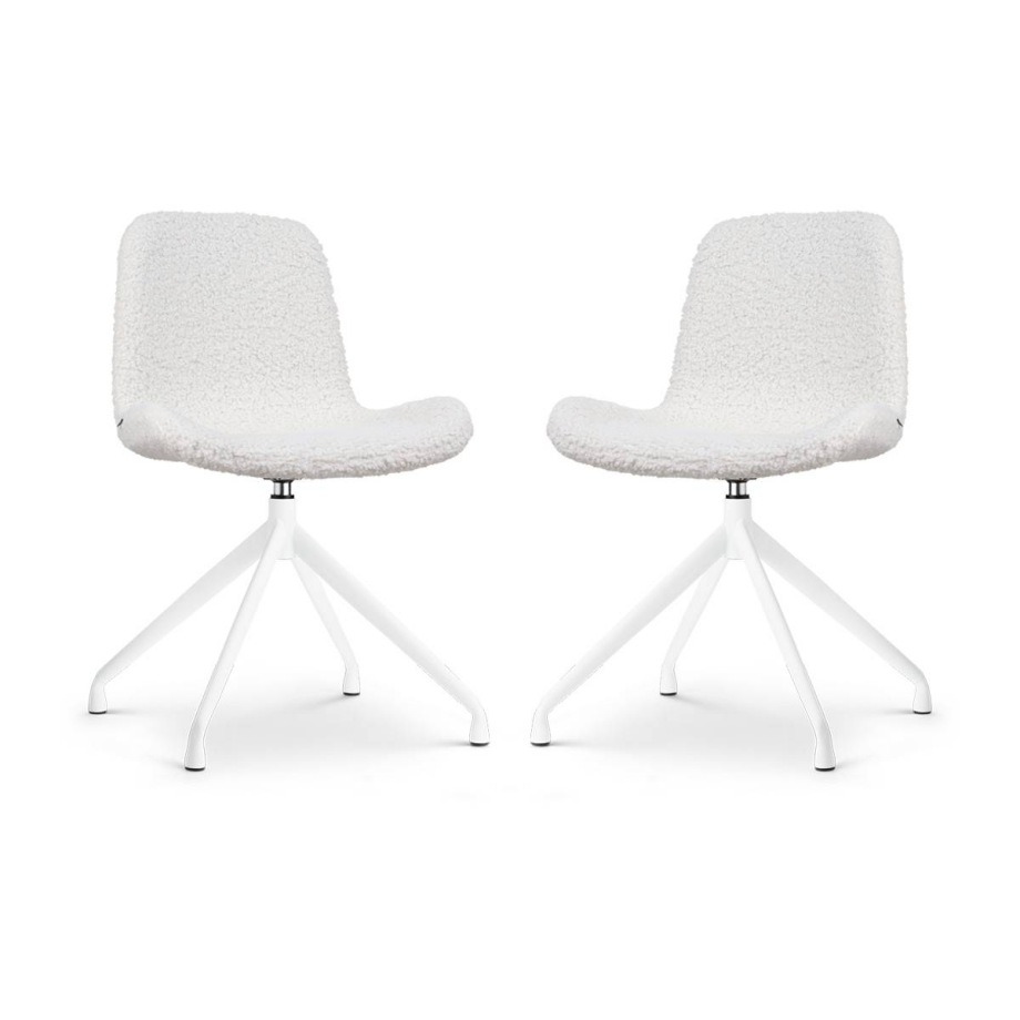 Set van 2 eetkamerstoelen Nola-Fé draaibaar teddy | Nolon afbeelding 1