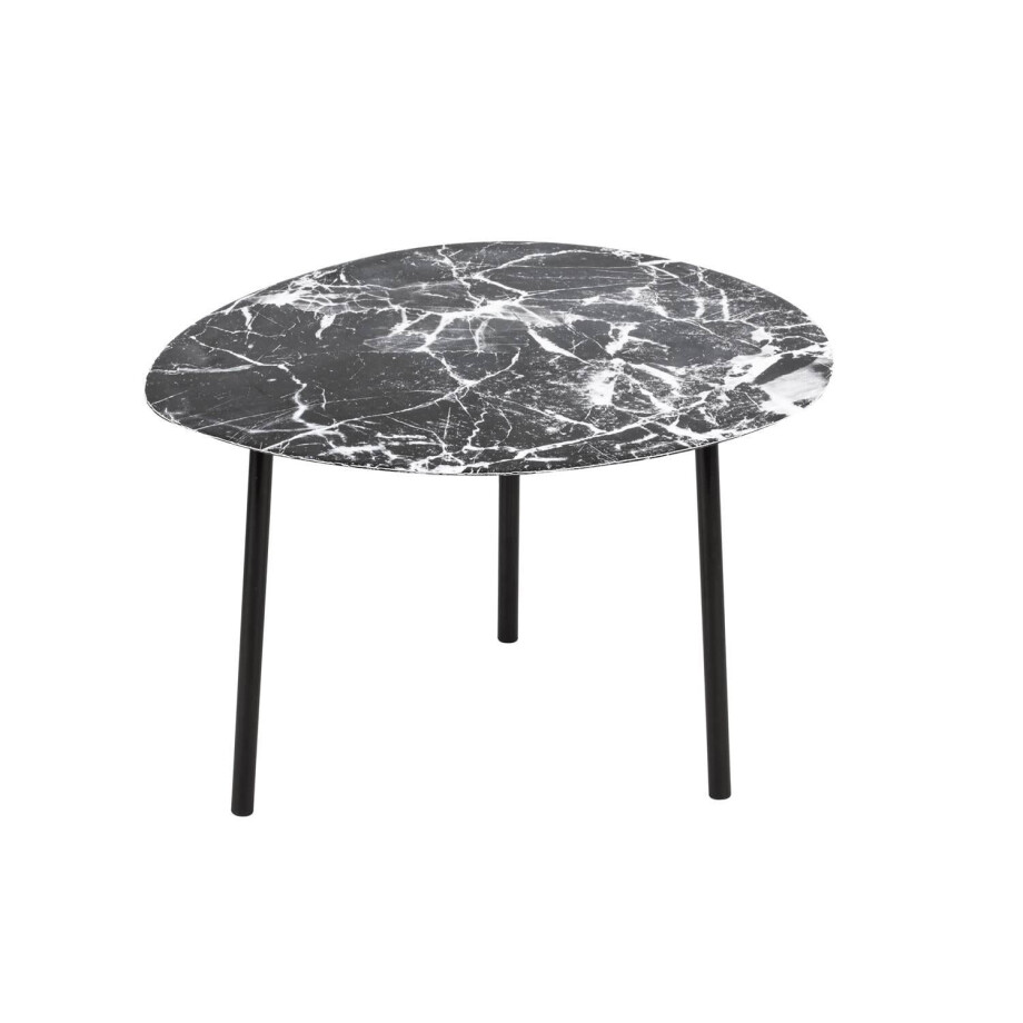 Bijzettafel Ovoid marmer look | LEITMOTIV afbeelding 1