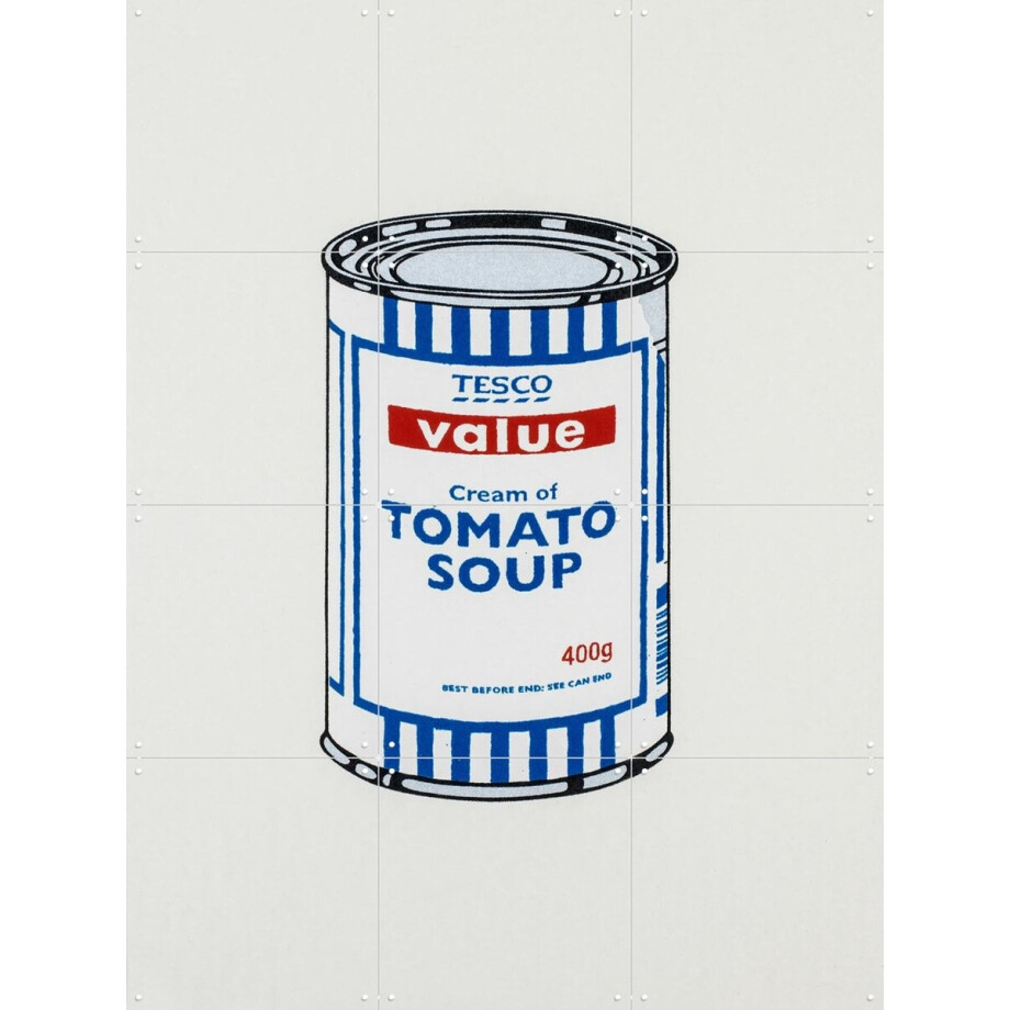 IXXI Tomato Soup Can, Banksy - 60 x 80 cm - Gratis ophangtool - Grote wanddecoratie en posters - Pop art, Grafisch Ontwerp, Illustraties, Speels afbeelding 1