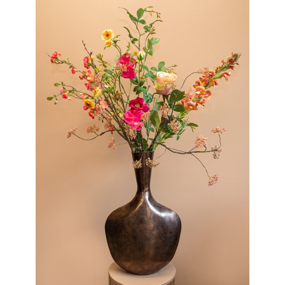 Boeket kunstbloemen De Luxe – Luxe zijden bloemen – Stijlvol kunstboeket van 80 cm hoog afbeelding 1