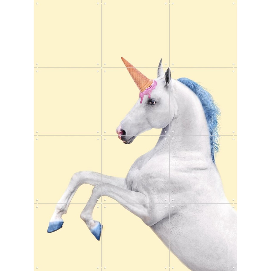 IXXI Unicorn, Paul Fuentes - 60 x 80 cm - Gratis ophangtool - Grote wanddecoratie en posters - Grafisch Ontwerp, Kleurrijk, Digitale Kunst afbeelding 1