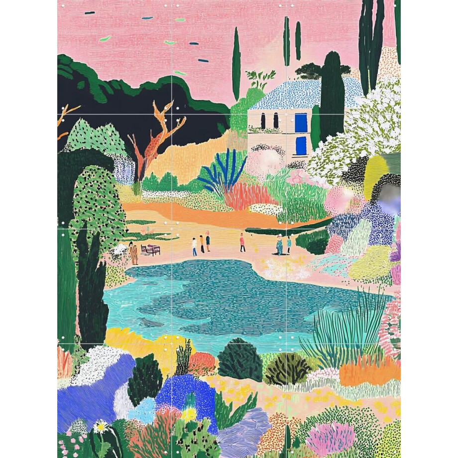 IXXI Stadspark, Artclaud - 60 x 80 cm - Gratis ophangtool - Grote wanddecoratie en posters - Abstract, Illustraties, Kleurrijk, Speels, Digitale IXXI Stadspark, Artclaud - 60 x 80 cm - Gratis ophangtool - Grote wanddecoratie en posters - Abstract, Illustraties, Kleurrijk, Speels, Digitale afbeelding 1