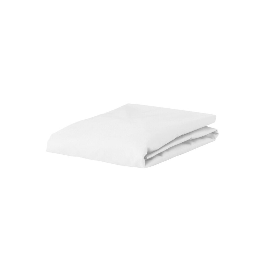 Essenza Premium Percale Hoeslaken Wit - 90x210 cm afbeelding 1