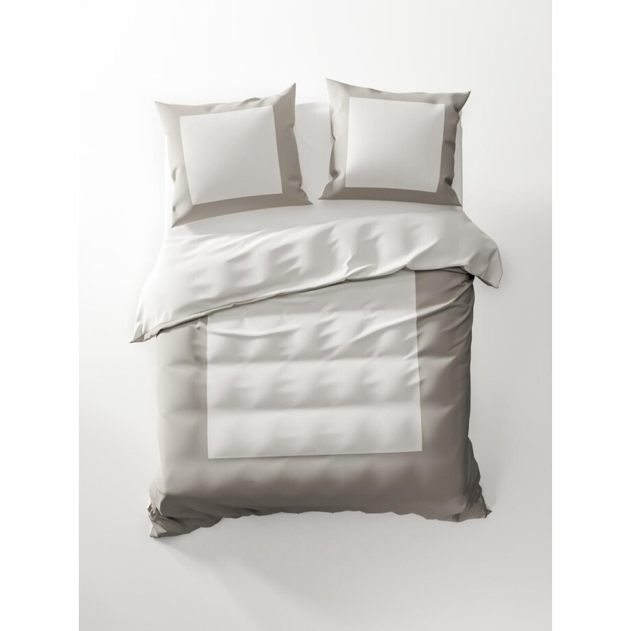 HNL Lina Dekbedovertrek - Tweepersoons - 200x200/220 cm - Off-White/Bleached Sand afbeelding 1