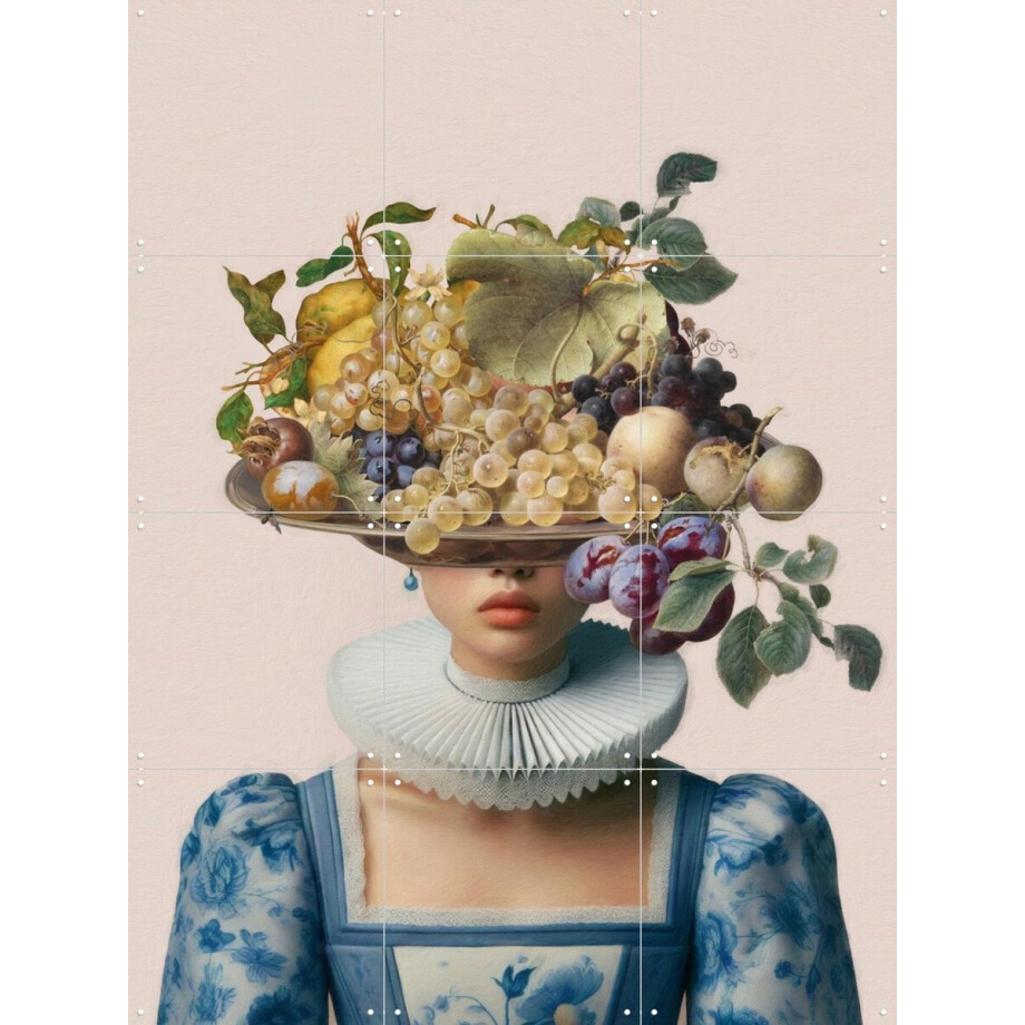 IXXI Lunch is Served, Marja van den Hurk - 60 x 80 cm - Gratis ophangtool - Grote wanddecoratie en posters - Vintage, Surrealisme, Illustraties afbeelding 1