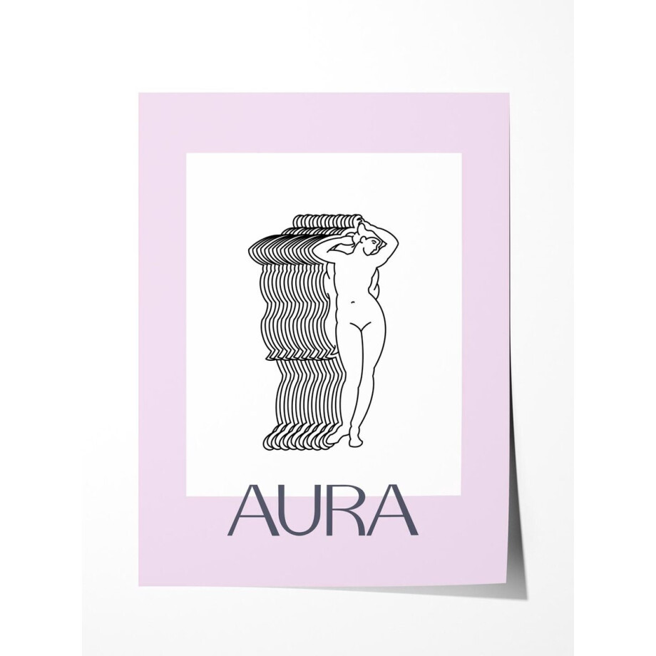 Aura Kunstposter - Poster 40x60 cm - Sfeervolle Wanddecoratie voor Woonkamer & Slaapkamer - Premium papier - zonder lijst afbeelding 1