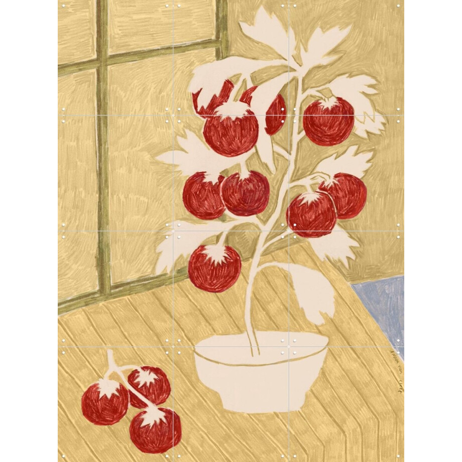 IXXI Tomatoes, Anouk van Cleef - 60 x 80 cm - Gratis ophangtool - Grote wanddecoratie en posters - Speels, Illustraties, Kleurrijk, Keuken, Woonkamer IXXI Tomatoes, Anouk van Cleef - 60 x 80 cm - Gratis ophangtool - Grote wanddecoratie en posters - Speels, Illustraties, Kleurrijk, Keuken, Woonkamer afbeelding 1