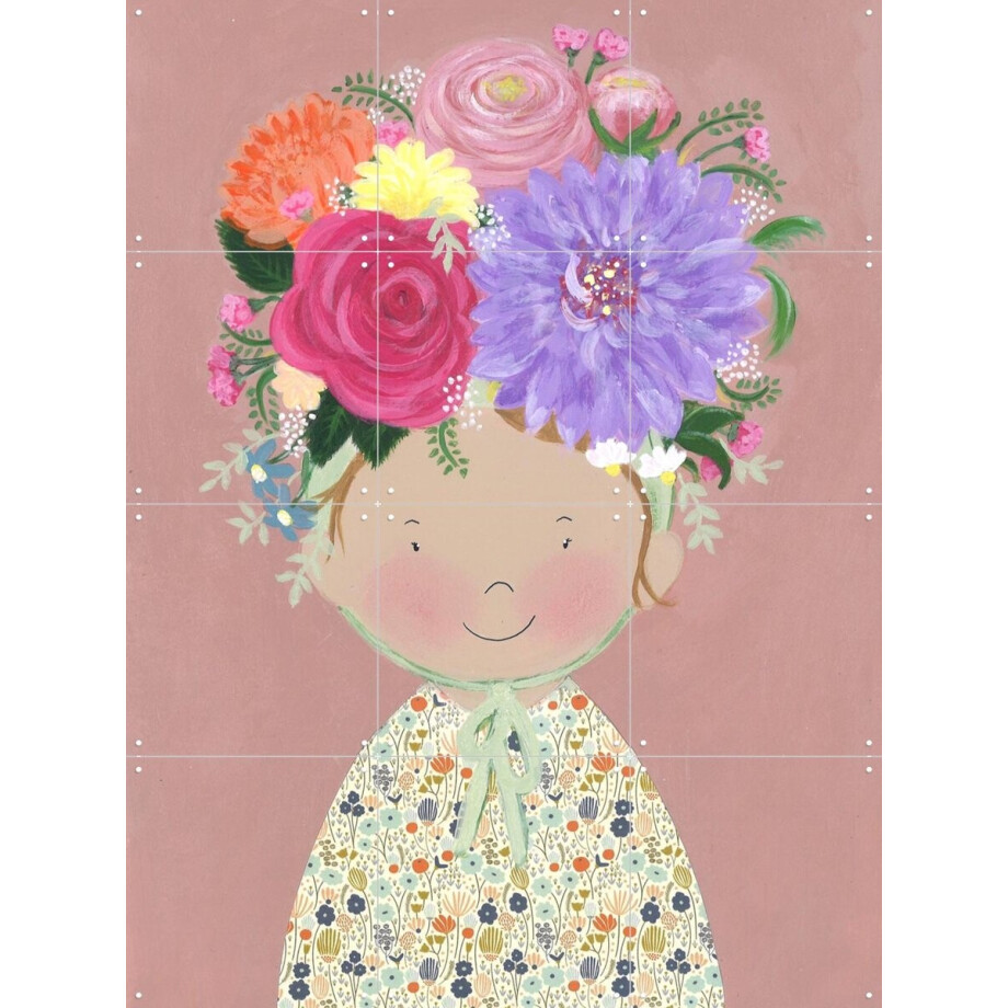 IXXI Bloemenkind, Desirée van Hattem - 60 x 80 cm - Grote wanddecoratie en posters - Cartoonesk, Speels, Illustraties, Kleurrijk, Babykamer IXXI Bloemenkind, Desirée van Hattem - 60 x 80 cm - Grote wanddecoratie en posters - Cartoonesk, Speels, Illustraties, Kleurrijk, Babykamer afbeelding 1