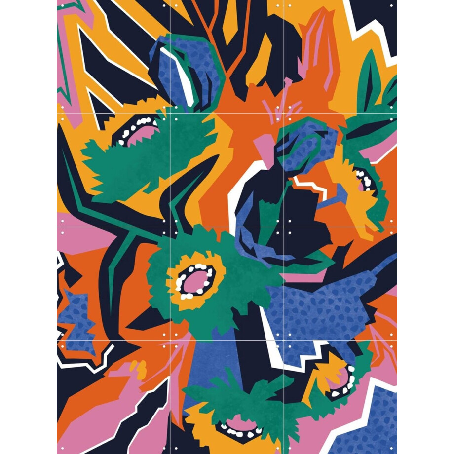 IXXI Stepping Stone, Megan Gallagher - 60 x 80 cm - Gratis ophangtool - Grote wanddecoratie en posters - Abstract, Grafisch Ontwerp, Speels afbeelding 1
