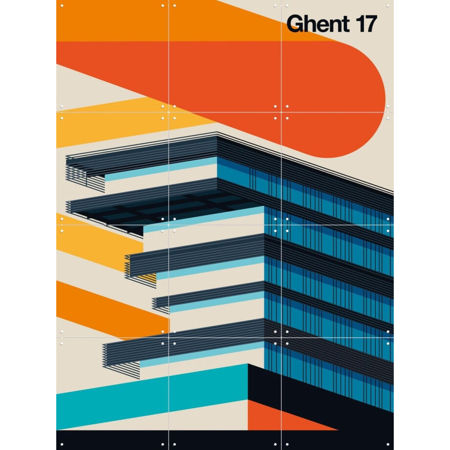 IXXI Ghent 17, Bo Lundberg - 60 x 80 cm - Gratis ophangtool - Grote wanddecoratie en posters - Kleurrijk, Geometrische Kunst, Illustraties, Grafisch IXXI Ghent 17, Bo Lundberg - 60 x 80 cm - Gratis ophangtool - Grote wanddecoratie en posters - Kleurrijk, Geometrische Kunst, Illustraties, Grafisch afbeelding 1