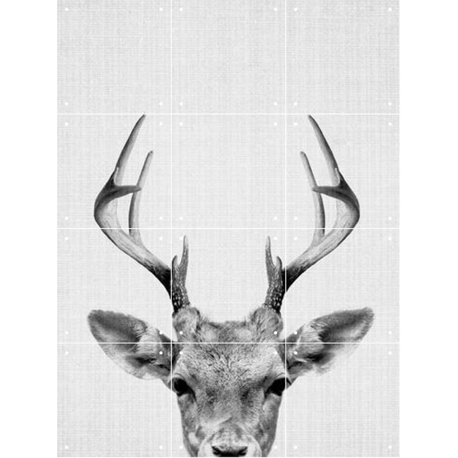 IXXI Print 38 Deer, Lila + Lola - 60 x 80 cm - Gratis ophangtool - Grote wanddecoratie en posters - Fotografie, Minimalistisch, Woonkamer, Slaapkamer afbeelding 1