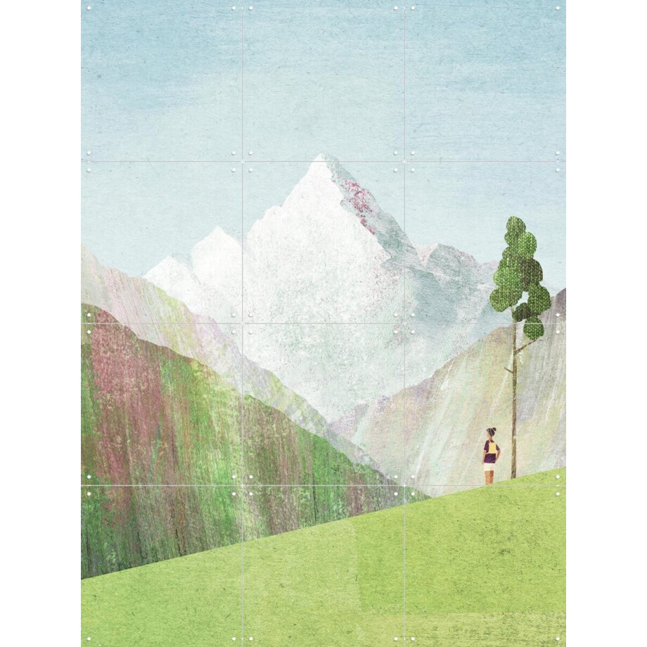 IXXI The Valley, Henry Rivers - 60 x 80 cm - Gratis ophangtool - Grote wanddecoratie en posters - Minimalistisch, Illustraties, Woonkamer, Slaapkamer afbeelding 1